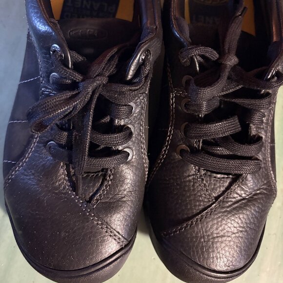 Womens Keen Black Leather Presidio Hiking Comfort Sneakers  Size 8 - Picture 2 of 9